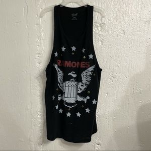 Bravado Ramones Studded Racerback Black Tank Top M